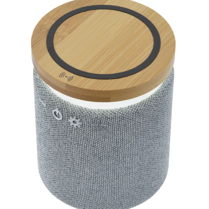 Ultra Sound Speaker with 10W Bamboo Wireless Charger
