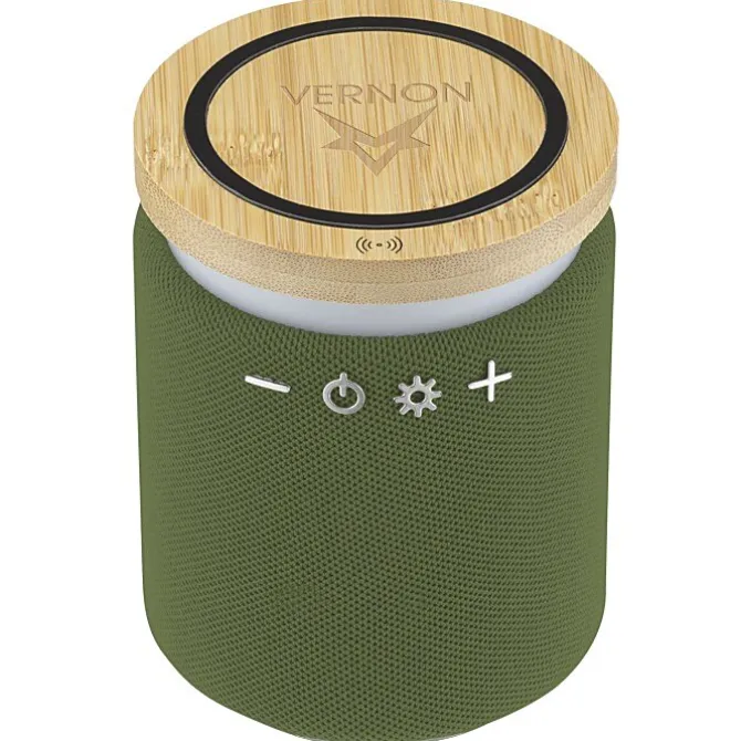 Ultra Sound Speaker with 10W Bamboo Wireless Charger
