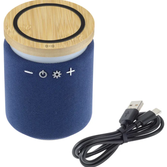 Ultra Sound Speaker with 10W Bamboo Wireless Charger