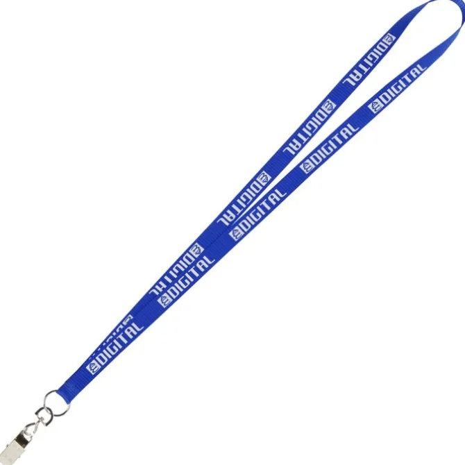 Value Lanyard - 1/2 inches - Metal Bulldog Clip