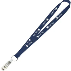 Value Lanyard - 3/4 inches - Snap with Metal Bulldog Clip