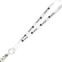 Value Lanyard - 3/4 inches - Snap with Metal Bulldog Clip - 24 hr