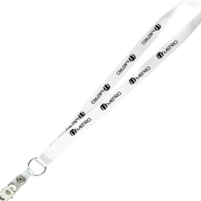 Value Lanyard - 3/4 inches - Snap with Metal Bulldog Clip - 24 hr