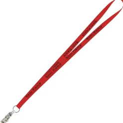 Value Lanyard - 1/2 inches - Snap with Metal Bulldog Clip - 24 hr