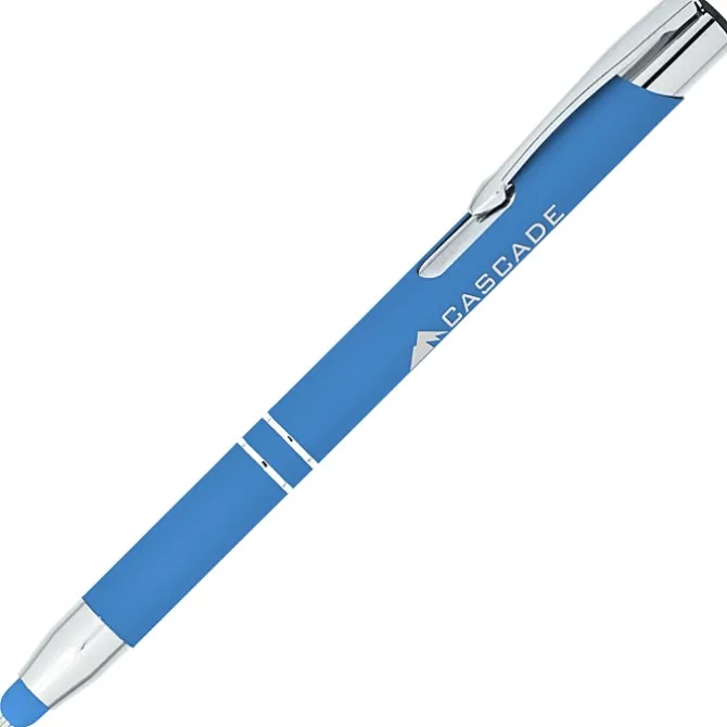 Venetian Soft Touch Stylus Metal Pen - Laser