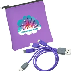 Vibrant USB-C Charging Cable Pouch