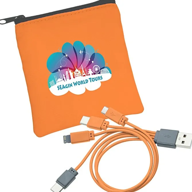 Vibrant USB-C Charging Cable Pouch