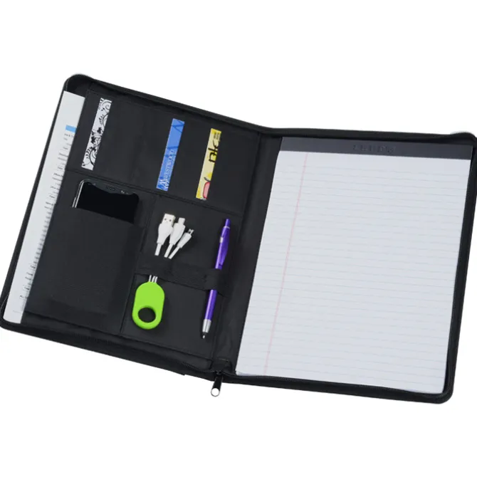 Vienna Heathered Zippered Padfolio