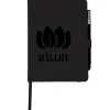 Vienna Satin Touch Hard Cover Notebook with Pen - Debossed