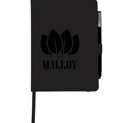 Vienna Satin Touch Hard Cover Notebook with Pen - Debossed