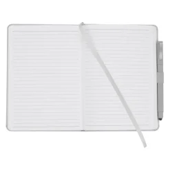 Vienna Satin Touch Hard Cover Notebook with Pen - Debossed
