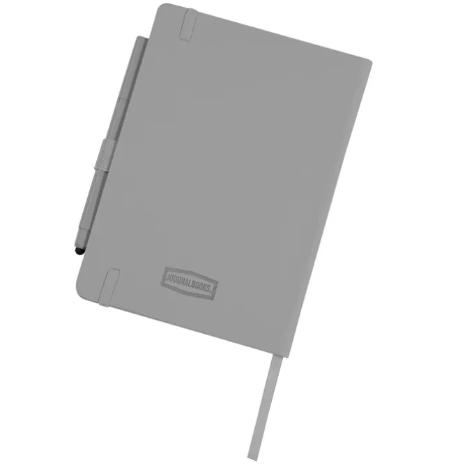 Vienna Satin Touch Hard Cover Notebook with Pen - Debossed