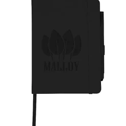 Vienna Satin Touch Hard Cover Notebook with Pen - Debossed