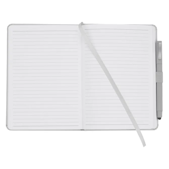 Vienna Satin Touch Hard Cover Notebook with Pen - Debossed - 24 hr
