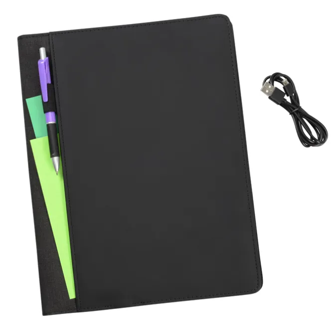 Vienna Satin Touch Wireless Charging Padfolio