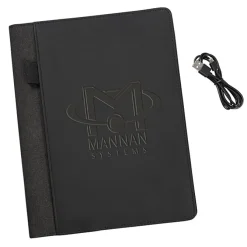 Vienna Satin Touch Wireless Charging Padfolio