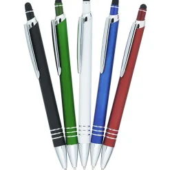 Vortex Soft Touch Stylus Metal Pen - Full Color