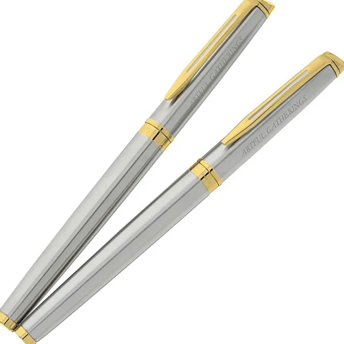 Waterman Hemisphere Rollerball Metal Pen - Stainless Steel