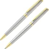Waterman Hemisphere Twist Metal Pen - Stainless Steel