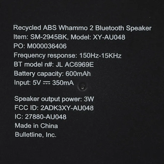 Whammo Recycled Bluetooth Speaker