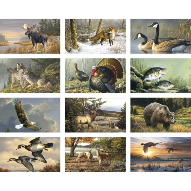 Wildlife Art Large Wall Calendar