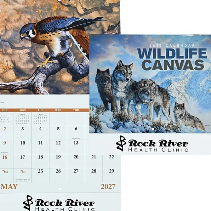 Wildlife Canvas Calendar - Stapled