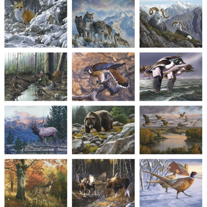 Wildlife Canvas Calendar - Stapled