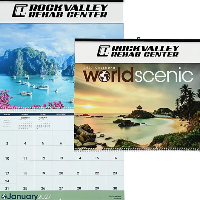 World Scenic Large Wall Calendar