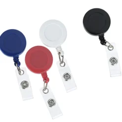 Zion Domed Retractable Badge Holder with Slip Clip