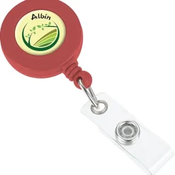 Zion Domed Retractable Badge Holder with Slip Clip