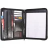 Zippered Leather Portfolio Set