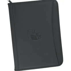 Zippered Vinyl Portfolio - Debossed - 24 hr