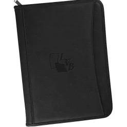 Zippered Vinyl Portfolio - Debossed - 24 hr