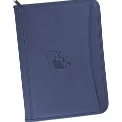 Zippered Vinyl Portfolio - Debossed