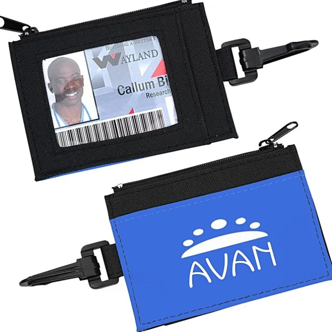 Zip Pouch ID Holder - Black