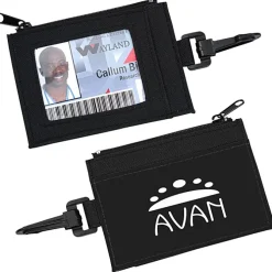 Zip Pouch ID Holder - Black